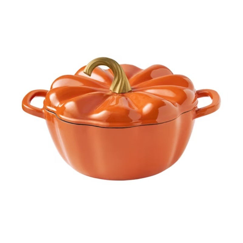 The Pioneer Woman 3.5-Quart Pumpkin Enameled Cast Iron Dutch Oven, Orange