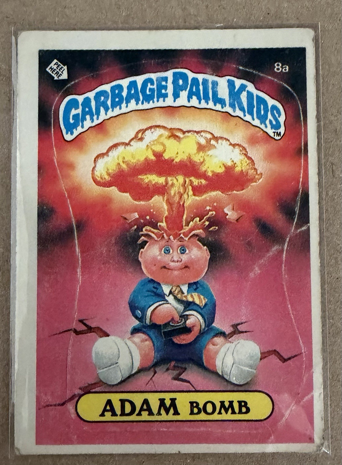 1985 Garbage Pail Kids Series 1 Adam Bomb #8a Checklist Trading Card (read)