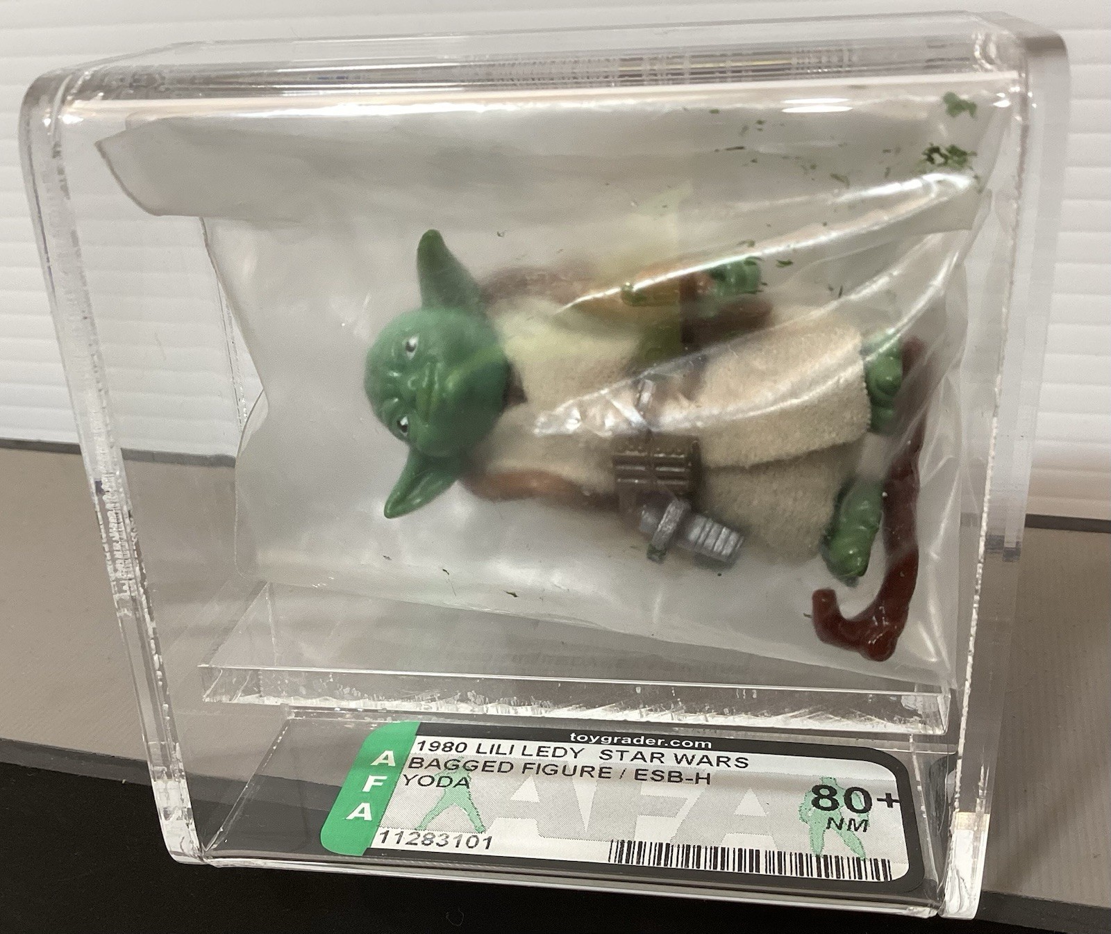 Lili Ledy Vintage Star Wars Yoda Bagged Figure 1980 AFA 80+ Graded Lili Ledy Vintage Star Wars Yoda Bagged Figure 1980 AFA 80+ Graded