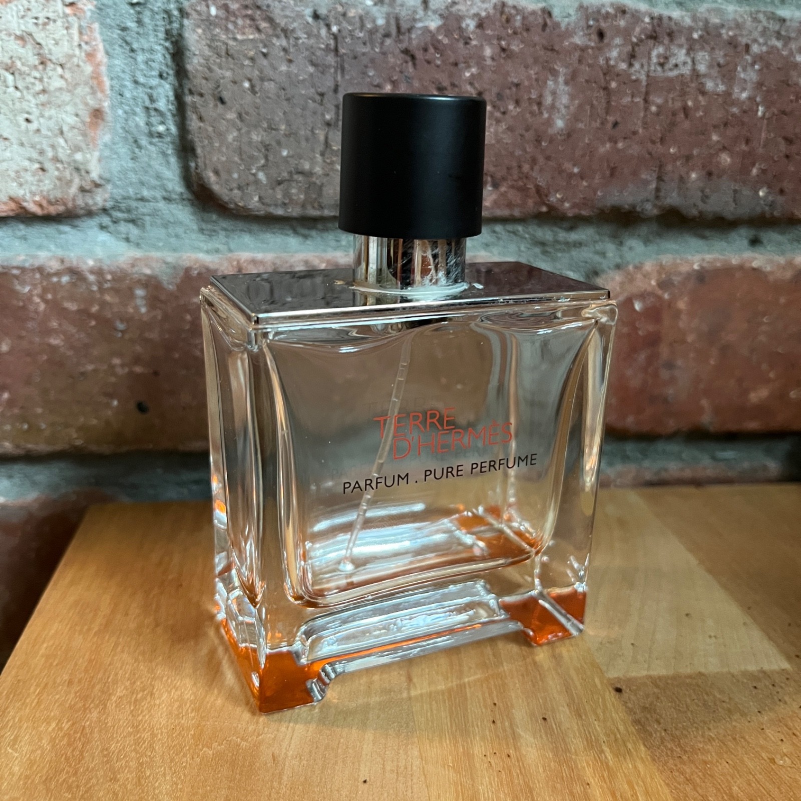 Hermes Terre D\'hermes Parfum Pure Perfume 75ml 2.5 Oz. EMPTY Tester Bottle