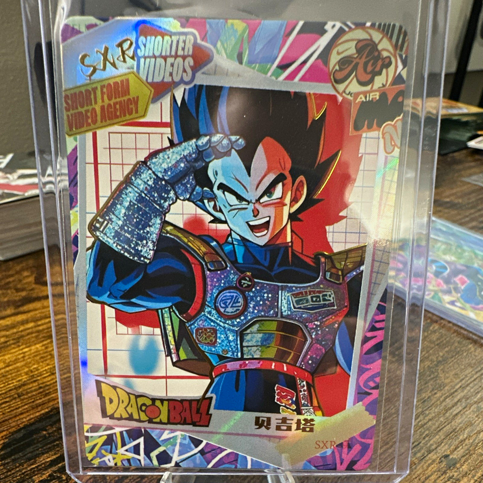 Vegeta SXR-9 Air Drip Dragon Ball CCG ACG Gold Holo Foil Case Hit Rare Vegeta SXR-9 Air Drip Dragon Ball CCG ACG Gold Holo Foil Case Hit Rare