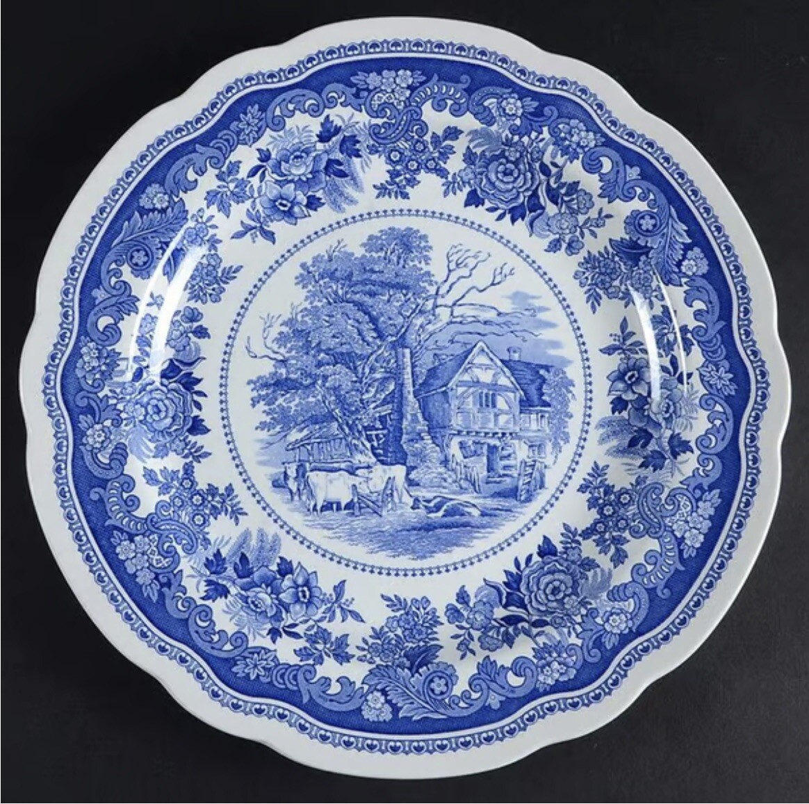 Spode Blue Room English Countryside “Farmhouse” Dinner Plate 10.5” MINT Spode Blue Room English Countryside “Farmhouse” Dinner Plate 10.5” MINT