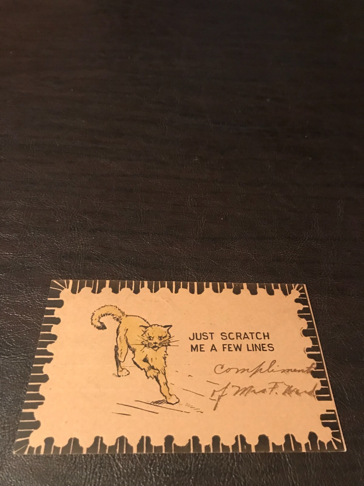 EARLY 1907 - POSTED POSTCARD - JUST SCRATCH ME A FEW LINES
