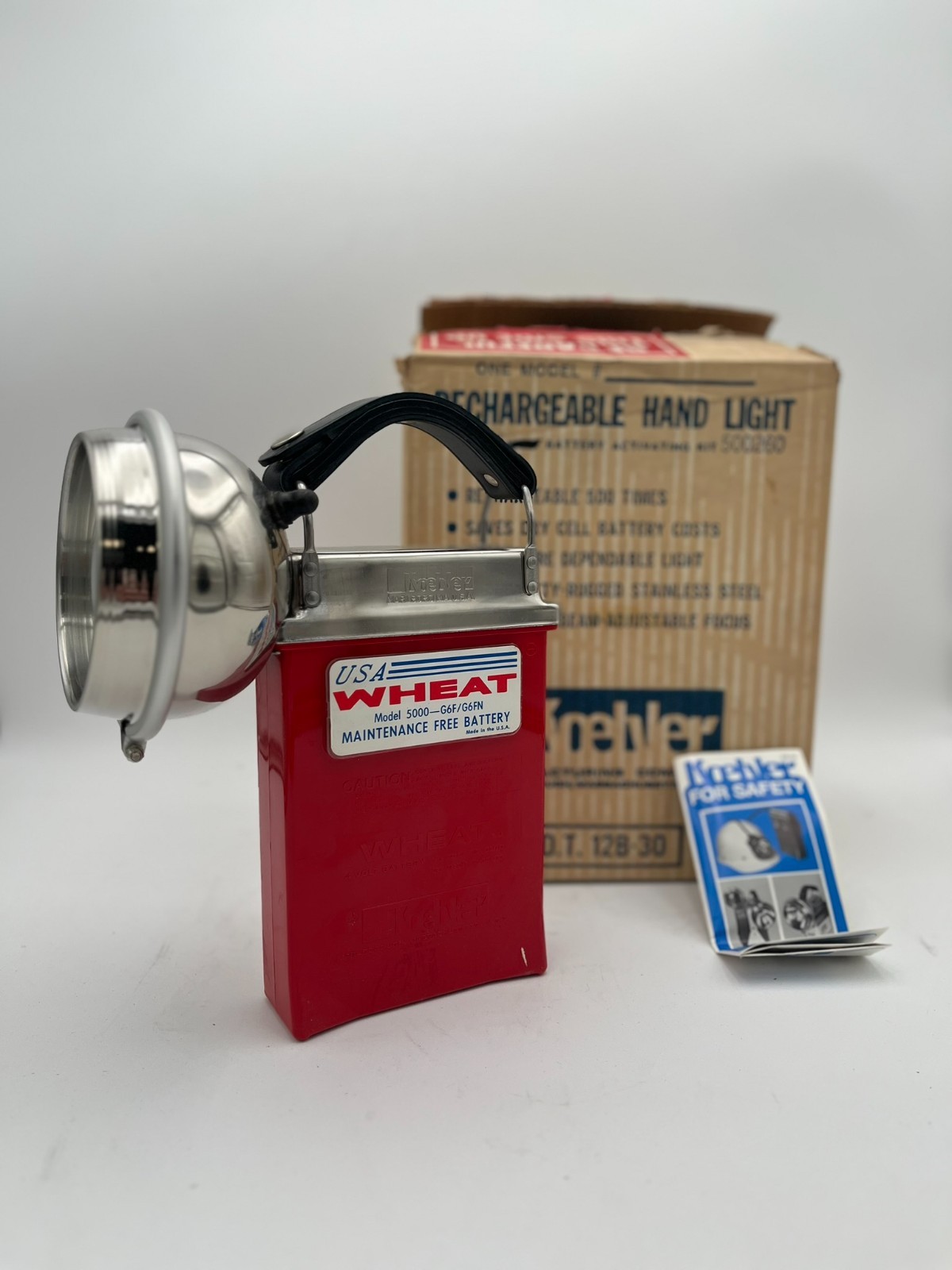 Vintage Koehler Rechargeable Hand Light, New Old Stock