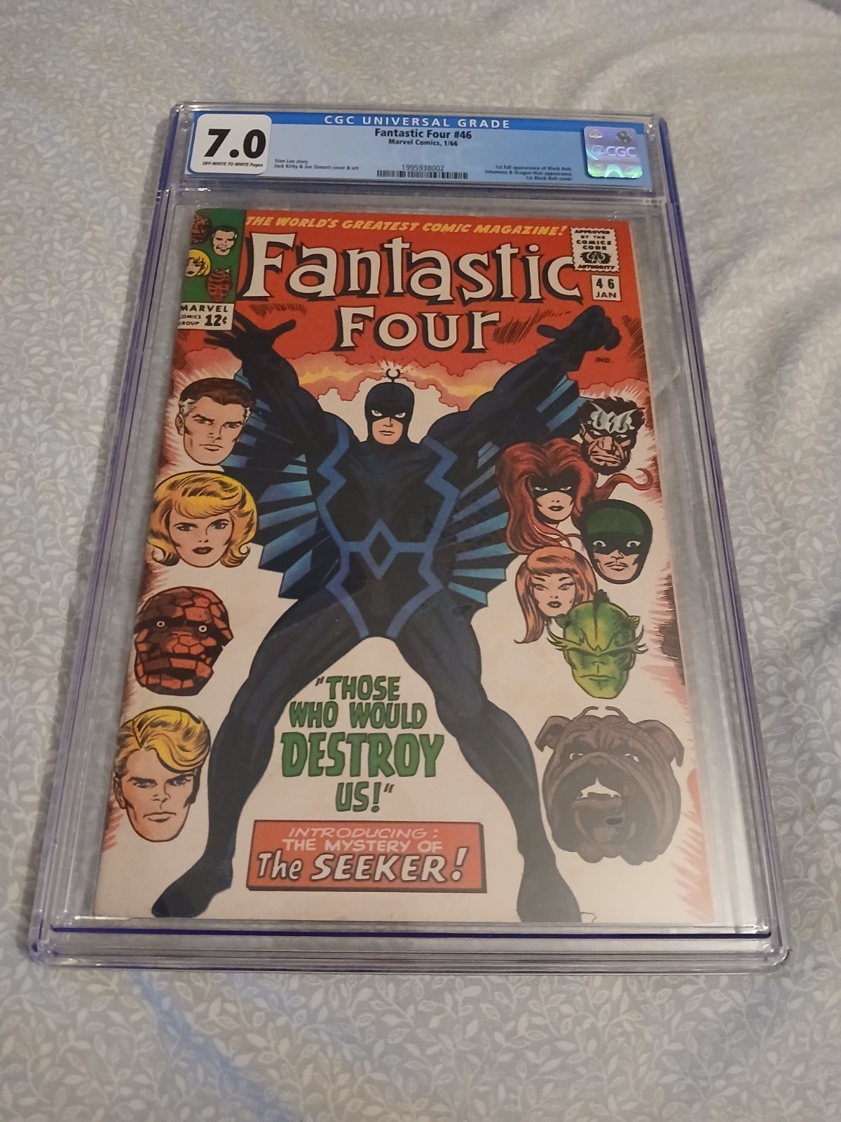 Fantastic Four 46 CGC 7.0 1st Full Black Bolt. Inhumans & Dragon Man App