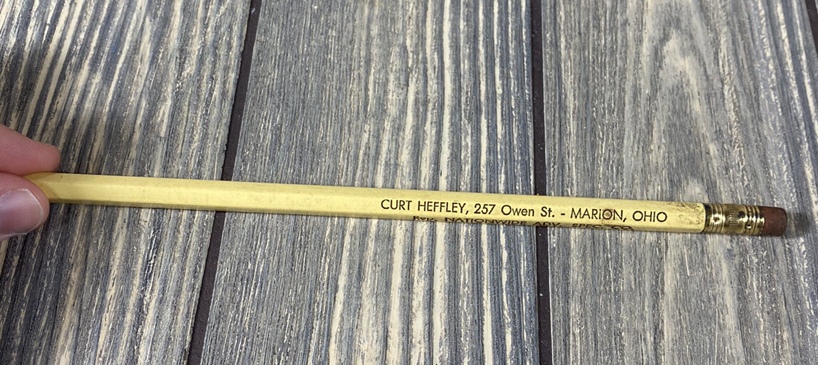 Vintage Curt Heffley Marion Ohio Nationwide Adv Spec Co Unsharpened Pencil Cb Vintage Curt Heffley Marion Ohio Nationwide Adv Spec Co Unsharpened Pencil Cb