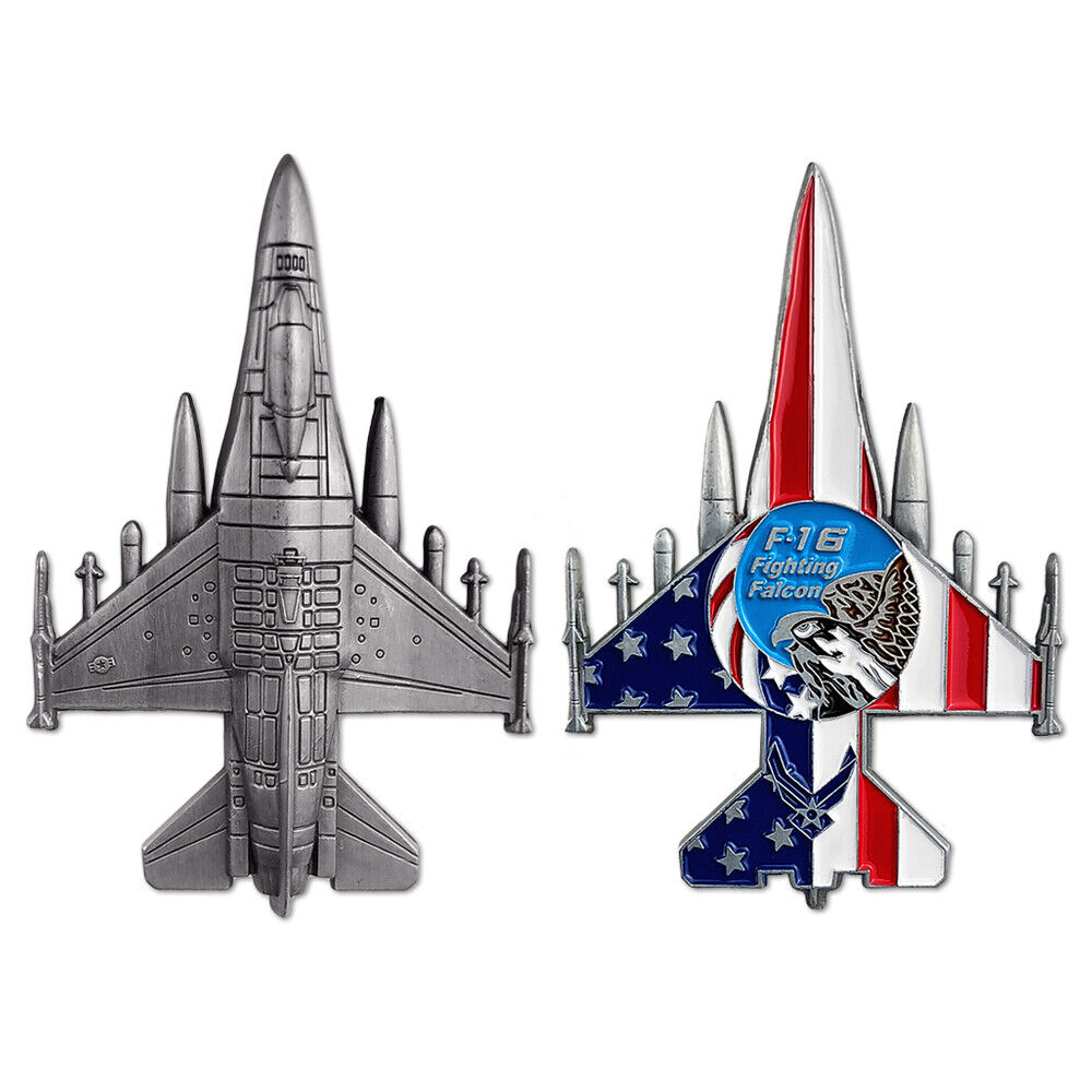 Air Force Challenge Coin USAF F16 Fighting Falcon Warfare Aircraft Fighter Gift