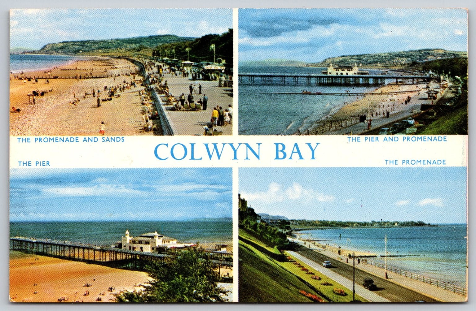 Vintage Colwyn Bay Multi-View Postcard Featuring Pier & Promenade C315