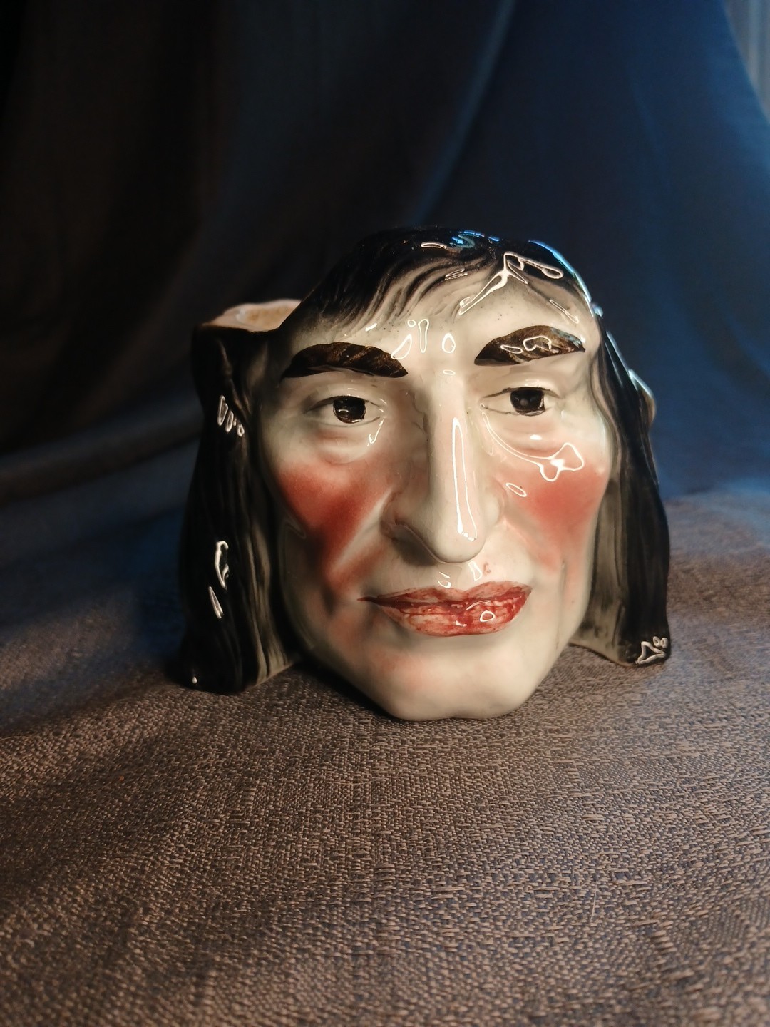 RARE 1920-30s Antique Native American Indian Ceramic Tobacco Jar Austria No Lid