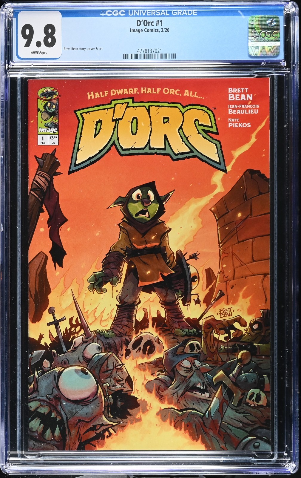 D’orc Dorc #1 Cover A Brett Bean First Print CGC 9.8 Image Comics 2026 OPTIONED