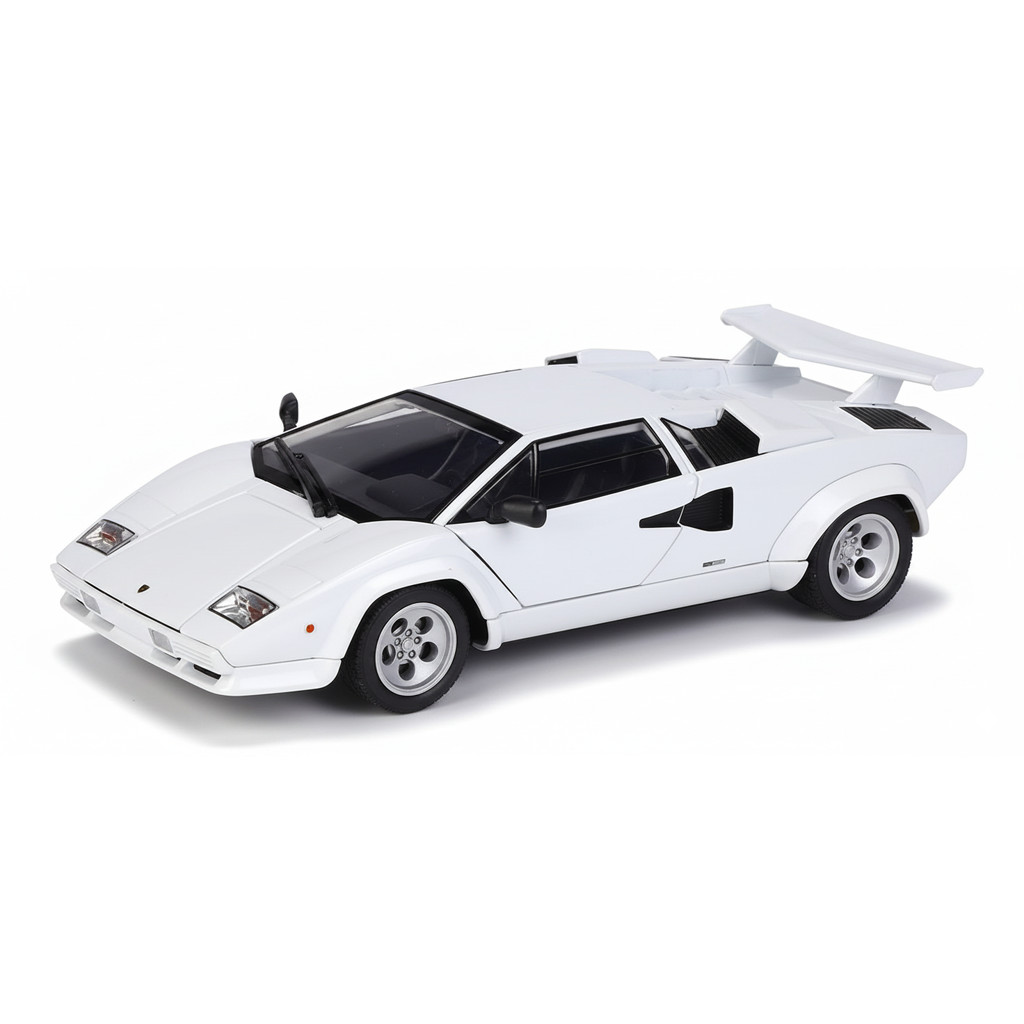 1:24 Lamborghini Countach LP 500 S White Alloy Car Model Diecast Collectible