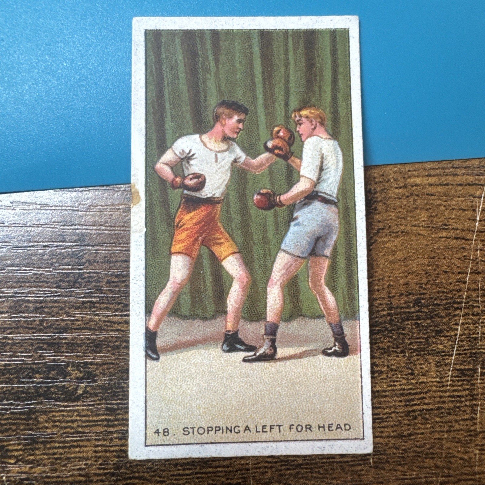 1914 CARRERAS LTD BOXING CARD 48 Stopping A Left For Head Boxing 1914 CARRERAS LTD BOXING CARD 48 Stopping A Left For Head Boxing
