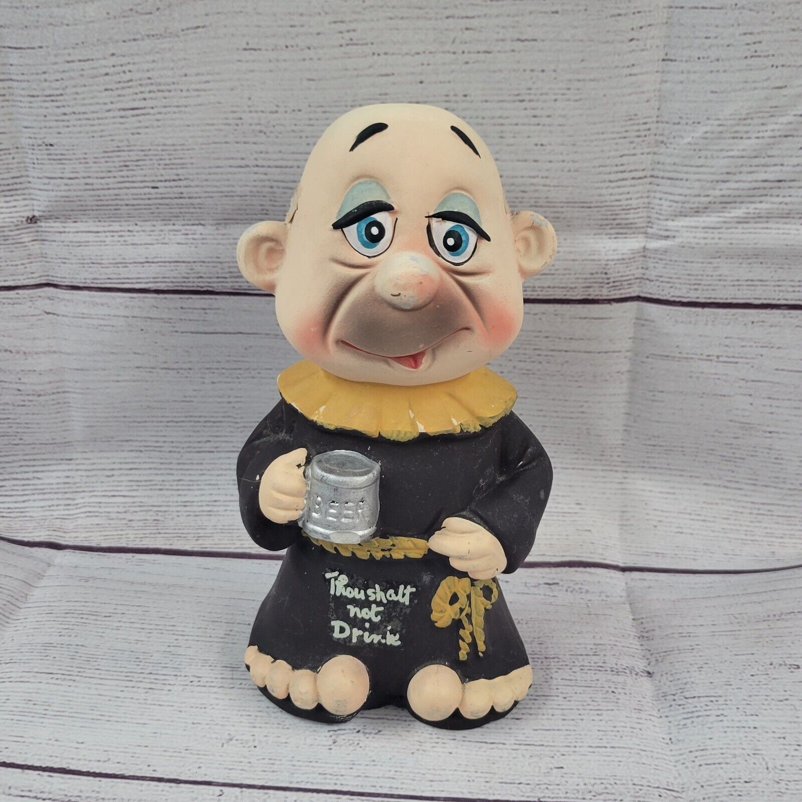 Vintage thou shall not drink Monk coin bank