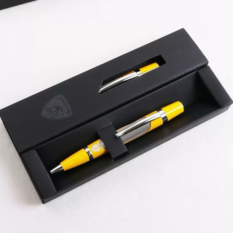 Lamborghini 2024 Yellow Ballpoint Pen Chrome Mesh Grip | Luxury Gift Box Edition Lamborghini 2024 Yellow Ballpoint Pen Chrome Mesh Grip | Luxury Gift Box Edition
