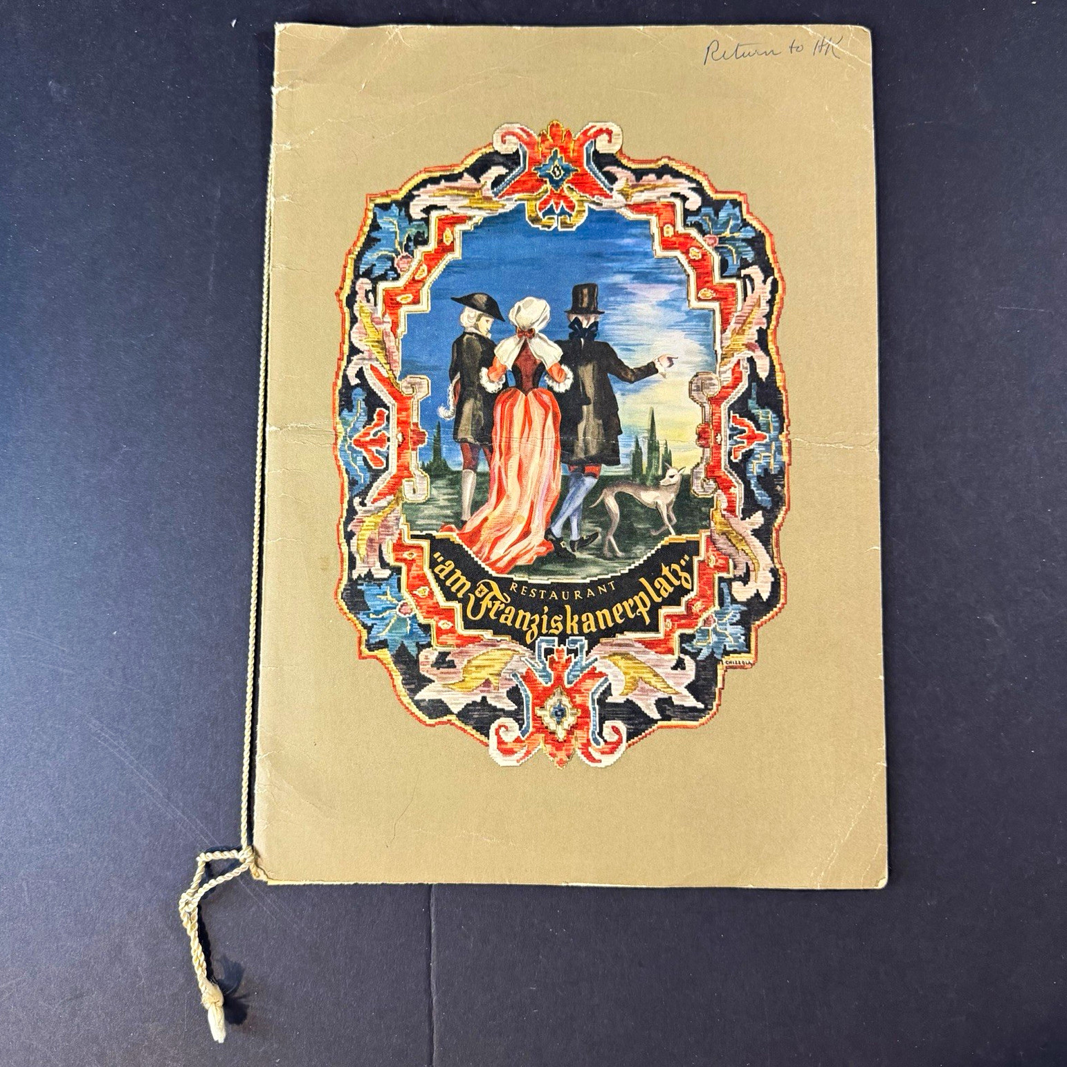 Rare Vtg 1963 am Franziskanerplatz Menu Vienna Austria Loose Insert Travel Notes