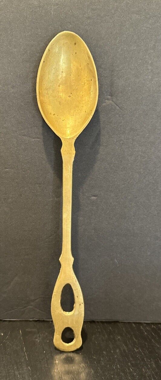 Large 12” Brass Serving Spoon Decorative Made In India 