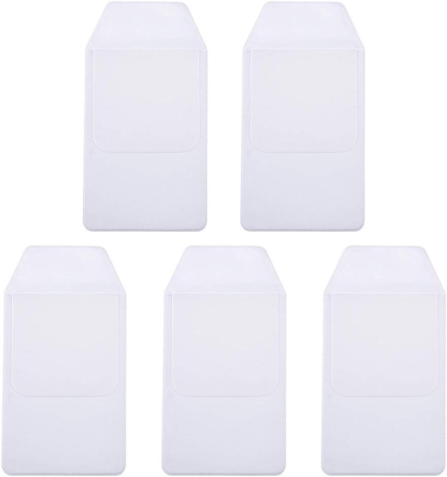 5Pcs White Pocket Protector for Hospital Office Pen Leaks, PVC Pocket Protectors