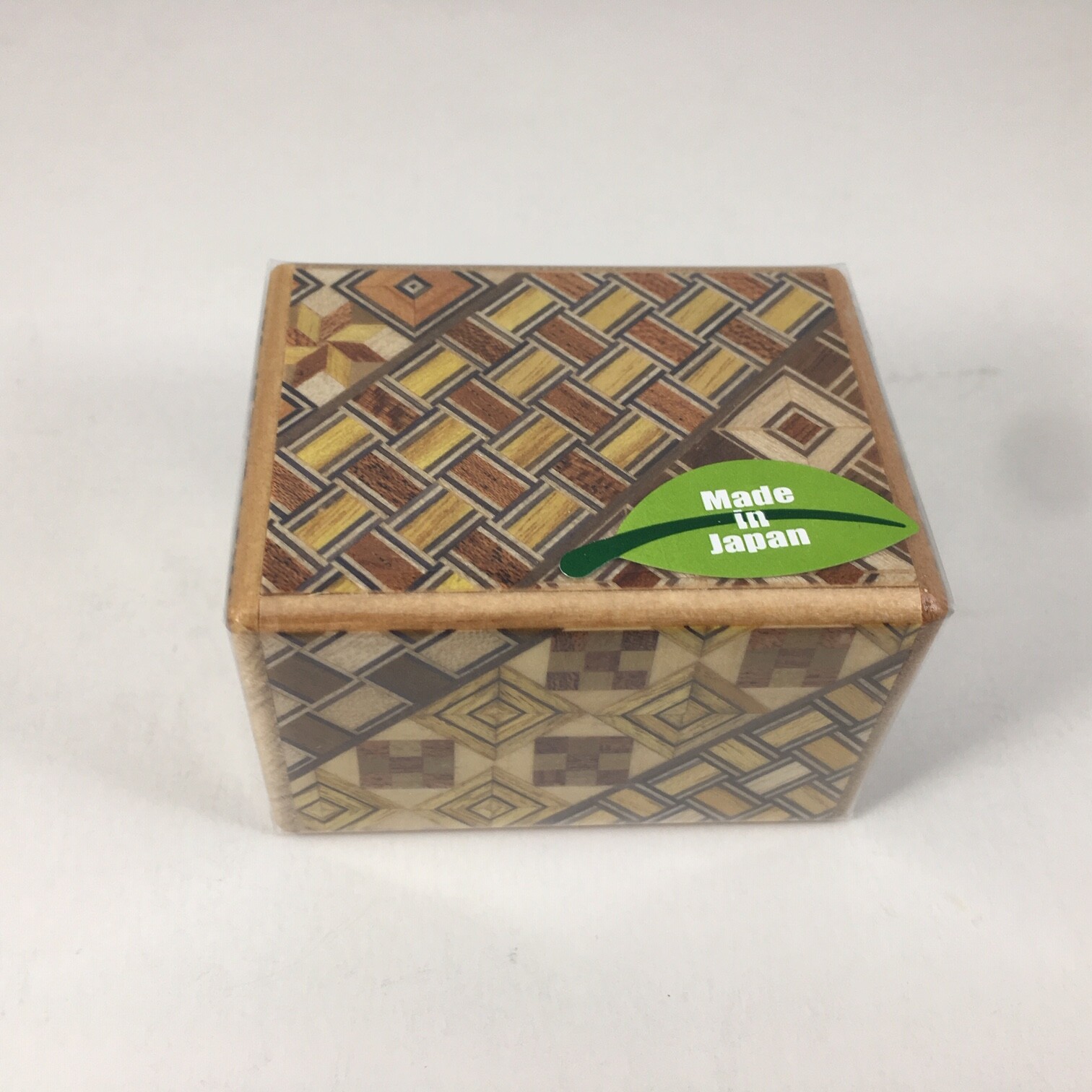 Japanese Samurai Handmade Wooden Yosegi Secret Trick Puzzle Box 5 Steps HK-103