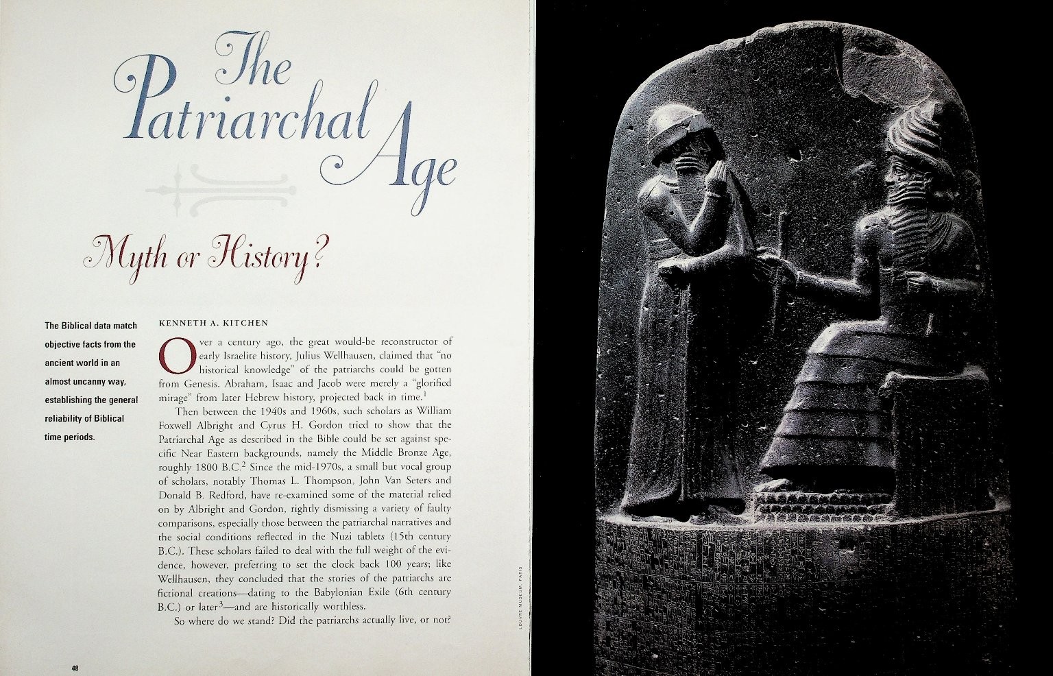 The Patriarchal Age Myth or History? 1995 Biblical Archaeology Article