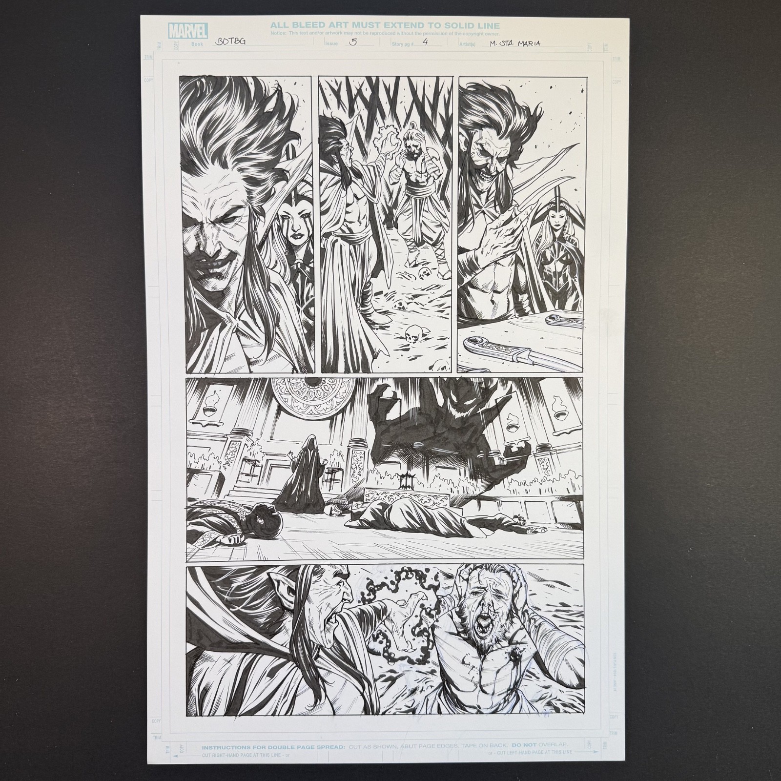 Bring on the Bad Guys Red Skull Original Art Mephisto Marvel 2025 Michael Maria