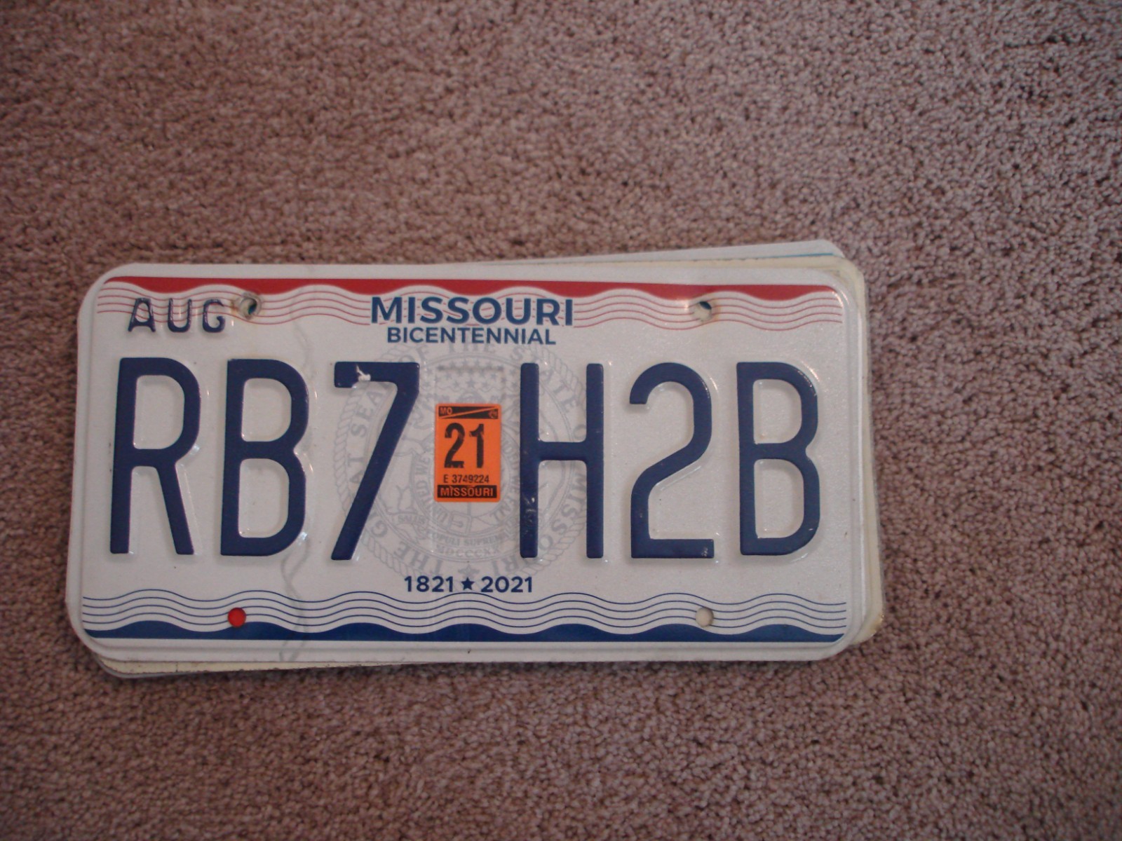 MISSOURI BI CENTENNIAL   #    LICENSE PLATE BUY ALL STATES HERE 