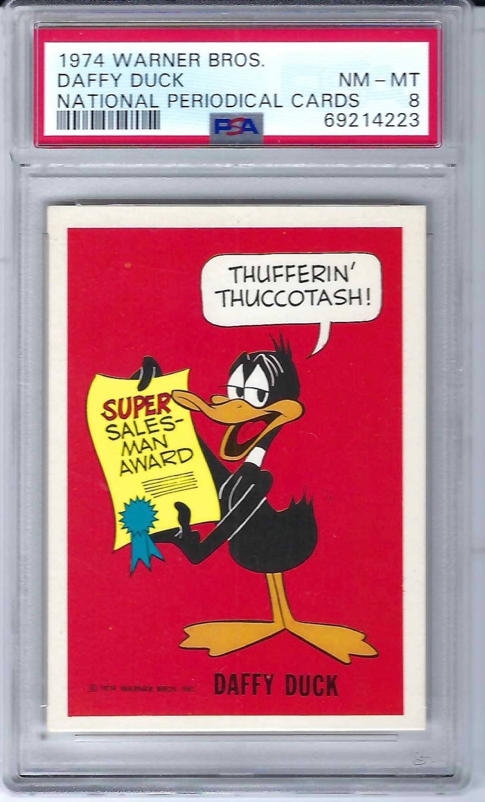 1974 Daffy Duck Warner Brothers Wonder Bread National Periodical PSA 8 NM MT