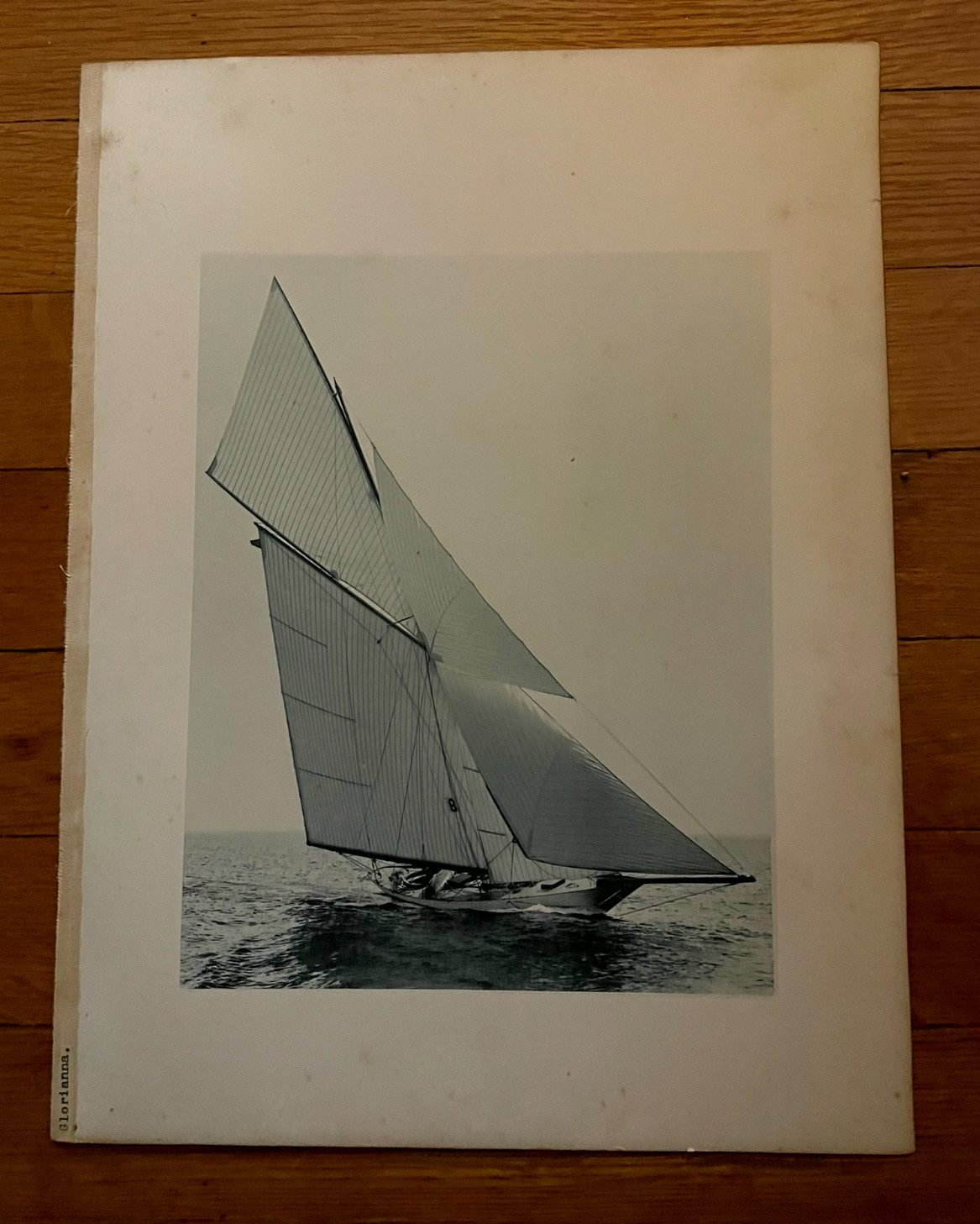 Antique 1890's Photo Print Famous Herreshoff breakthrough yacht GLORIANA 1891