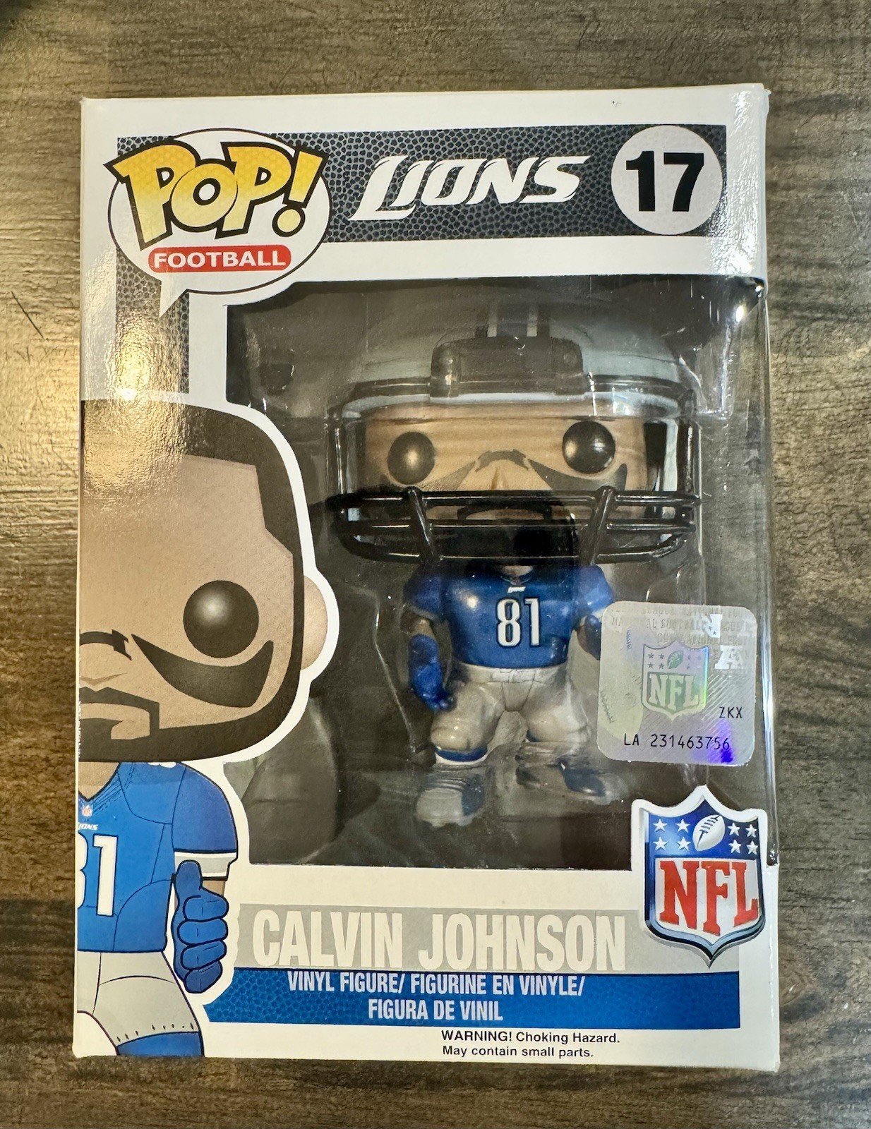 Funko Pop NFL Football Detroit Lions Calvin Johnson #17 Brand New W/protector