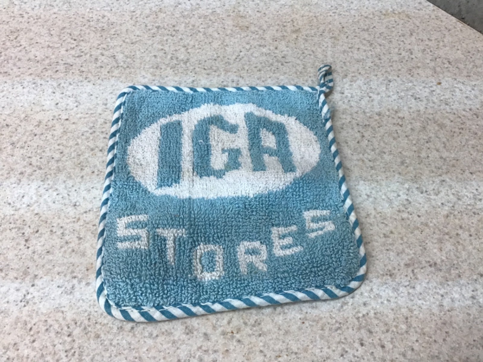 Vintage IGA Stores Potholder Farmhouse Kitchen Decor