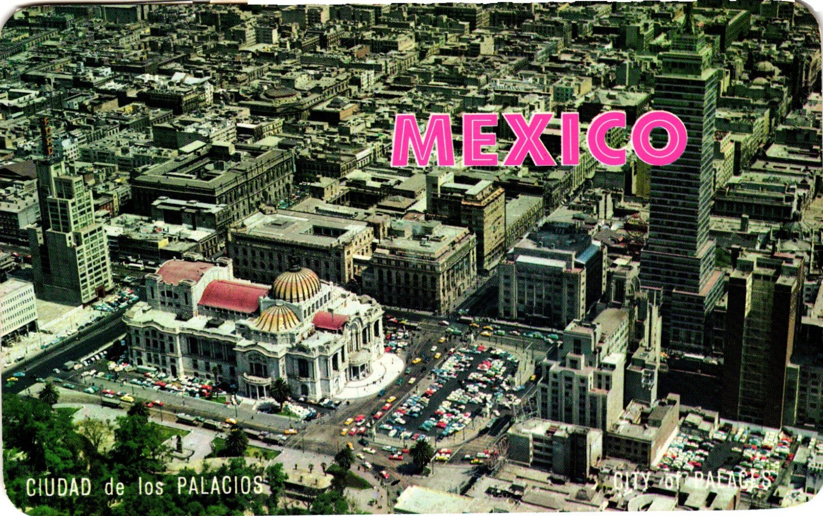 Air View Of The Downtown Area Of Mexico City Mexico Postcard
