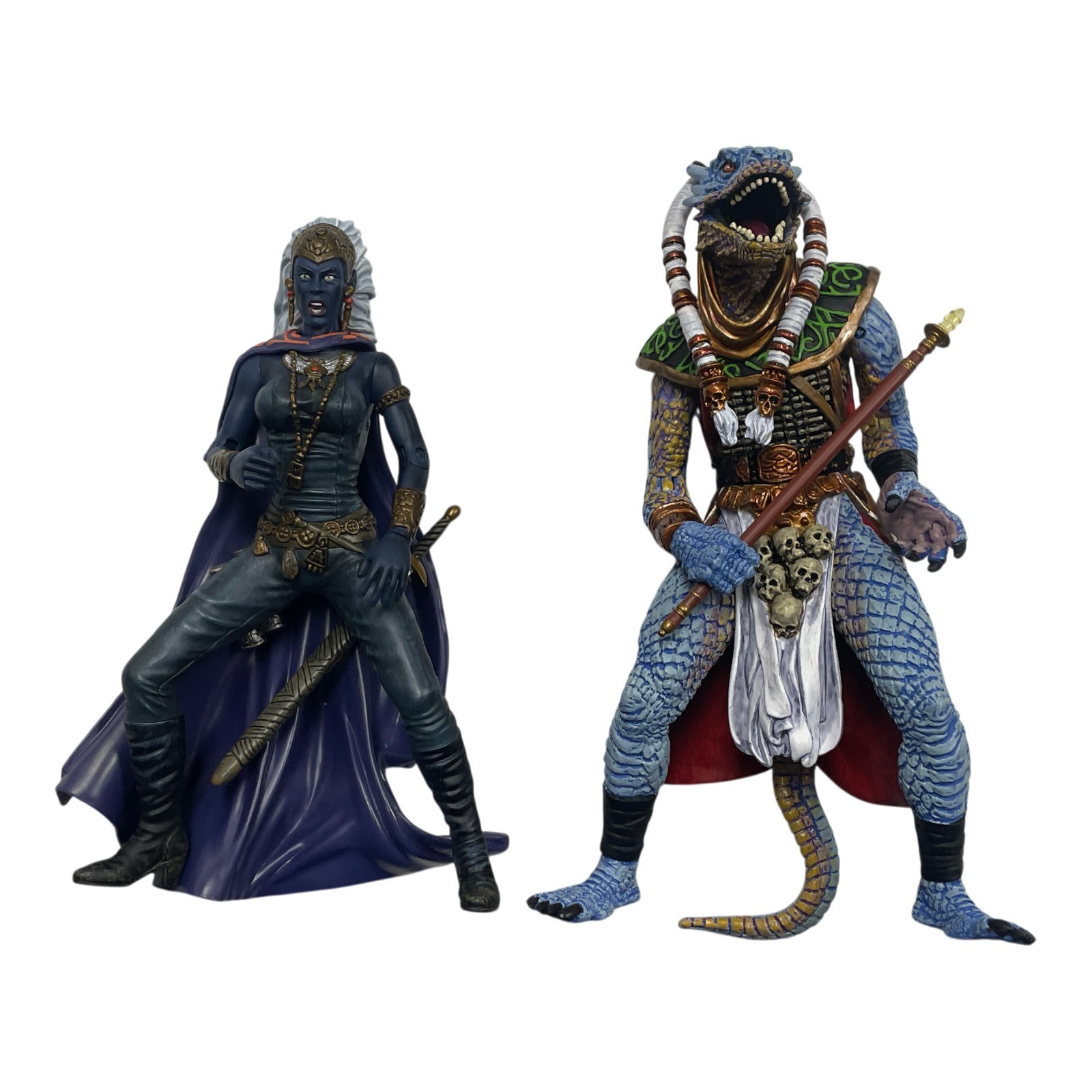 EVERQUEST Danak Dhorentath and Vahlai Ka'lzal With Sword Action Figures RARE EVERQUEST Danak Dhorentath and Vahlai Ka'lzal With Sword Action Figures RARE