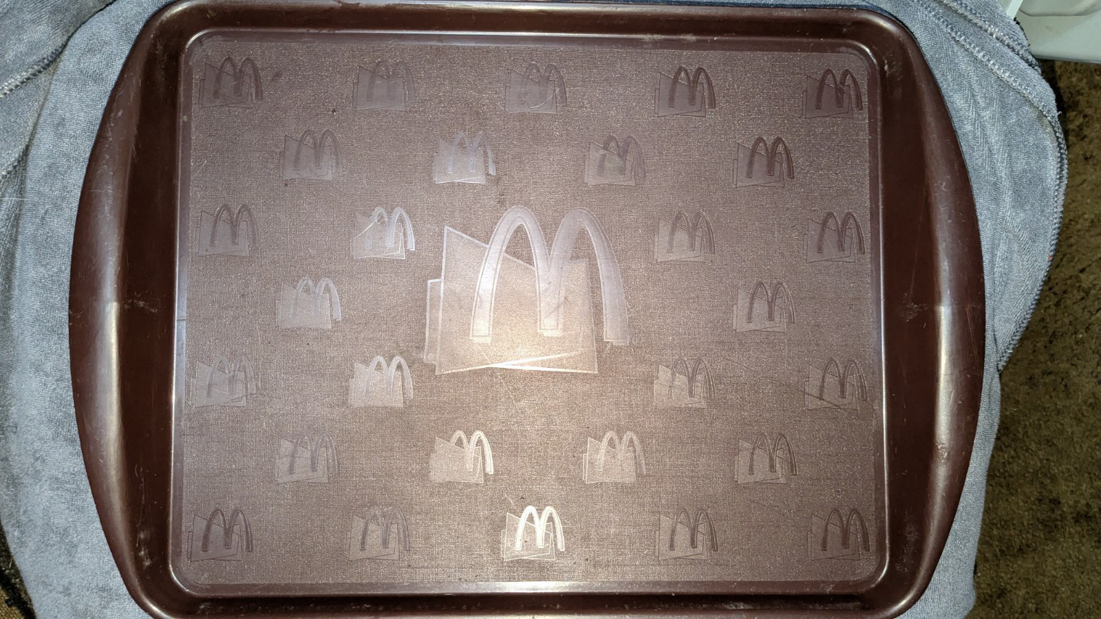 Vintage 1990s McDonald\'s Restaurant Serving Tray - Brown Plastic 17\