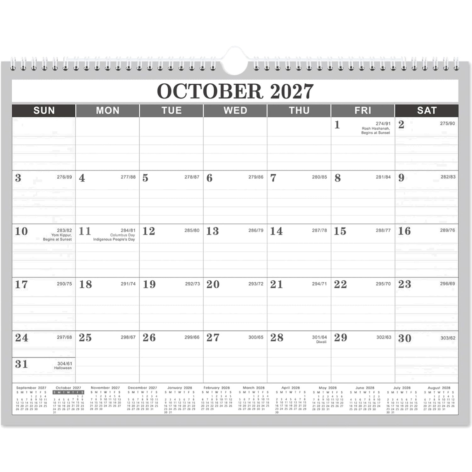 2027 Calendar - 2027 Wall Calendar 2027, Jul. 2026 - Dec. 2027
