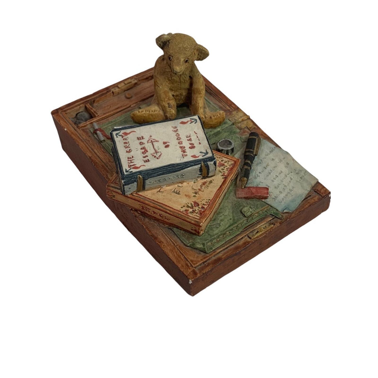 Peter Fagan 1990 Scotland Hand Painted Teddy Bear Desk Figurine