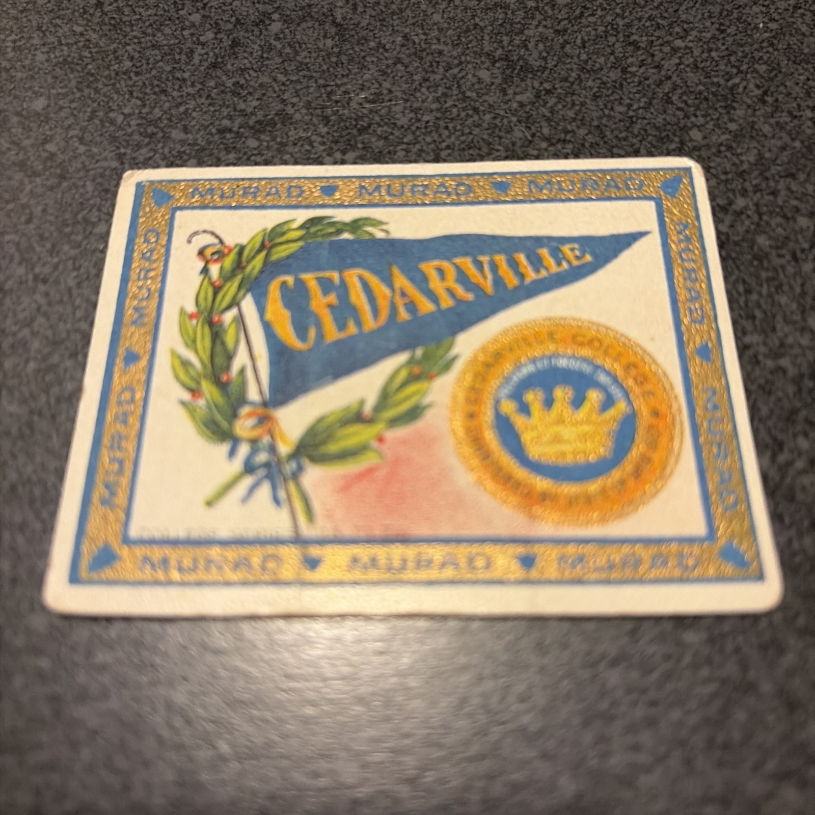 1910s T51 Murad Cigarettes College Series CEDARVILLE COLLEGE  1st Edition #134