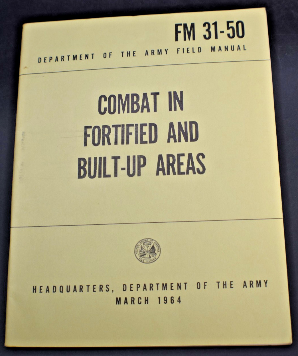 1964 *VIETNAM* Combat in Fortified and Built Up Areas