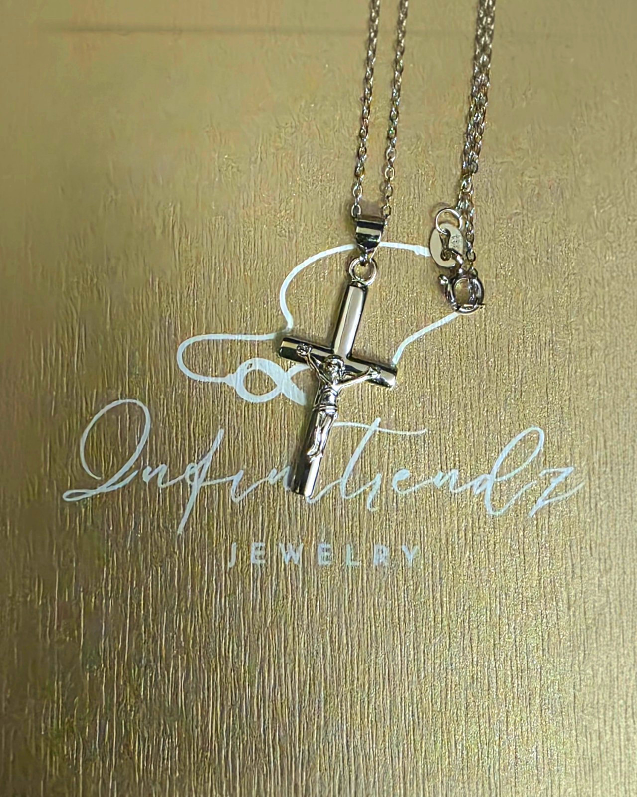 925 Sterling Silver Crucifix Cross Pendant Necklace - Christian Jewelry