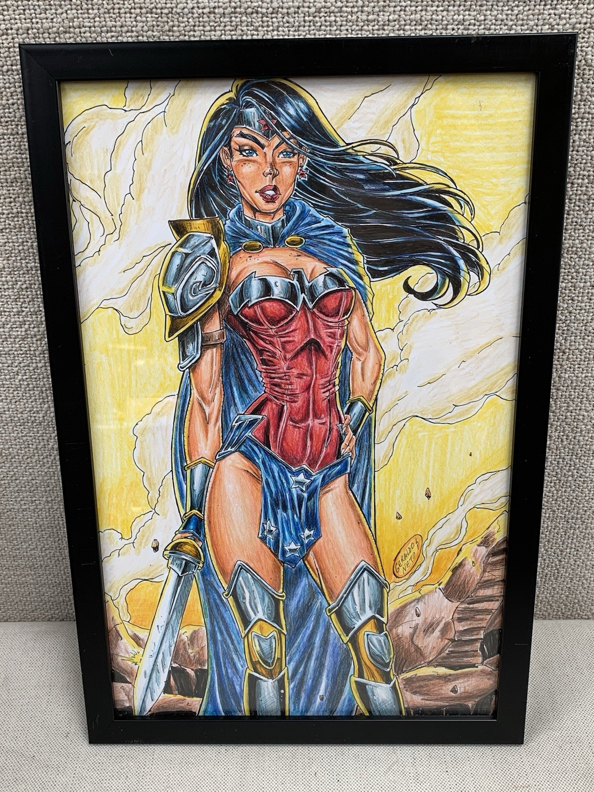 Wonder woman by Geraldo Neto Comic Art  11x17