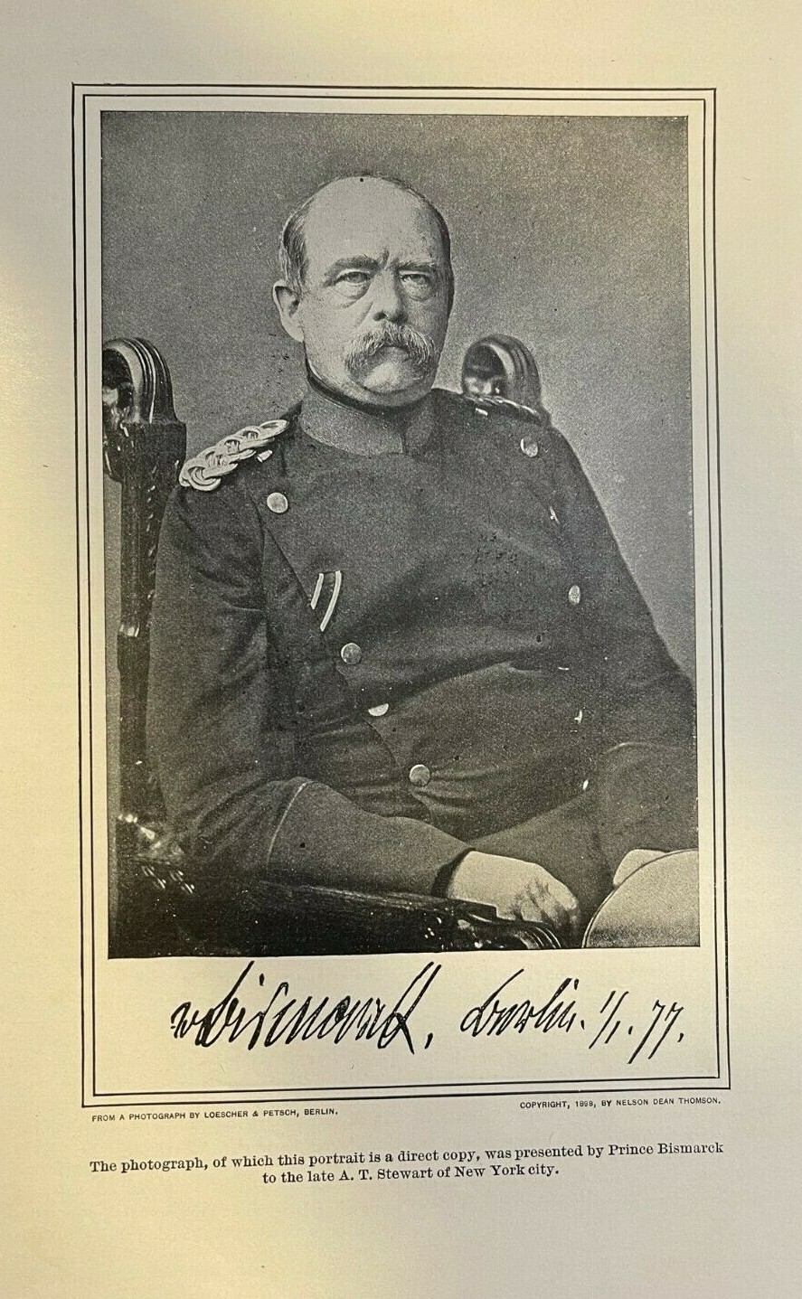 1898 Vintage Magazine Illustration Prince Bismarck of Germany
