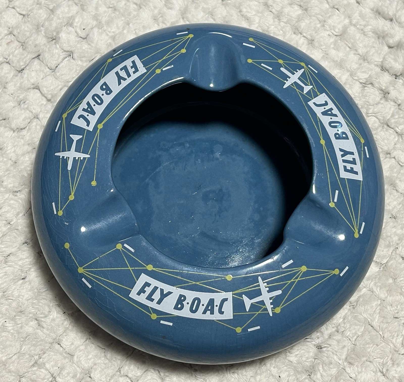 Vintage BOAC Airlines Copeland Spode Ashtray 6