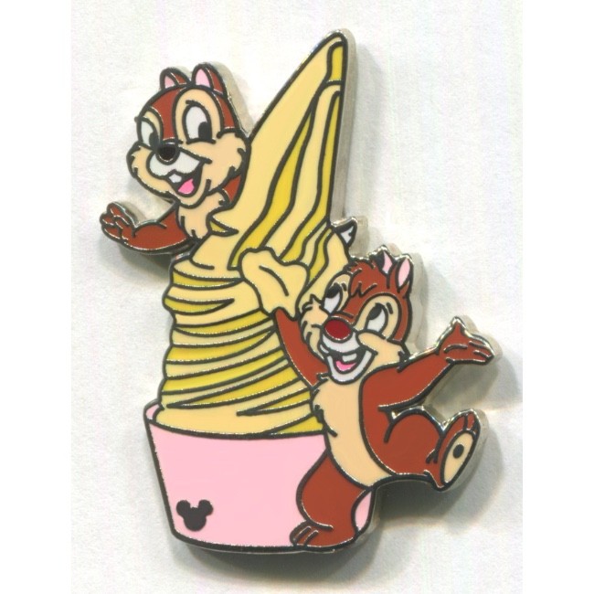 Disney Pin Chip & Dale Dole Whip Ice Cream Hidden Mickey Dessert Collection Disney Pin Chip & Dale Dole Whip Ice Cream Hidden Mickey Dessert Collection