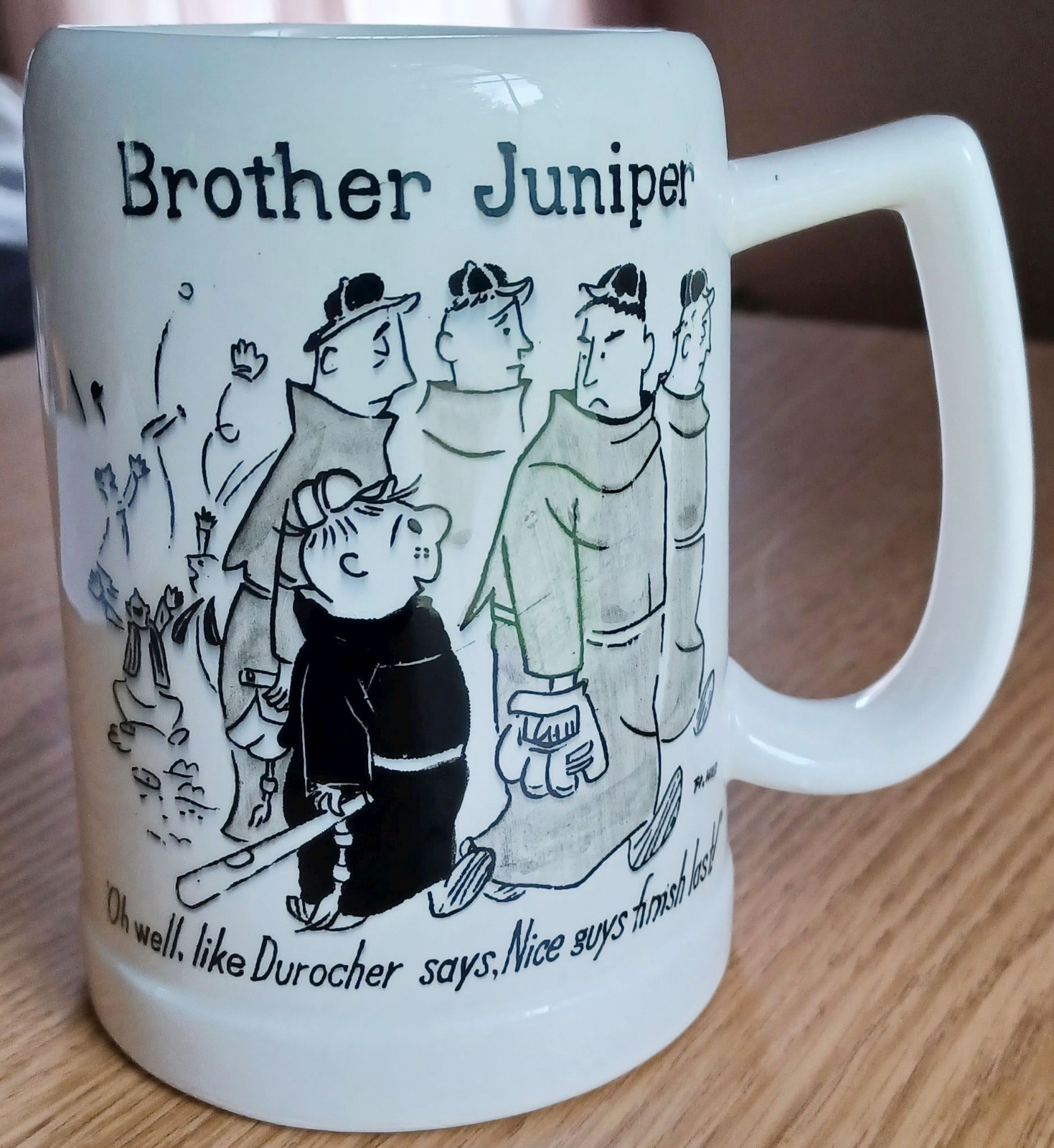 Vintage 1958 Brother Juniper Mug Nice Guys Finish Last Shafford 5\