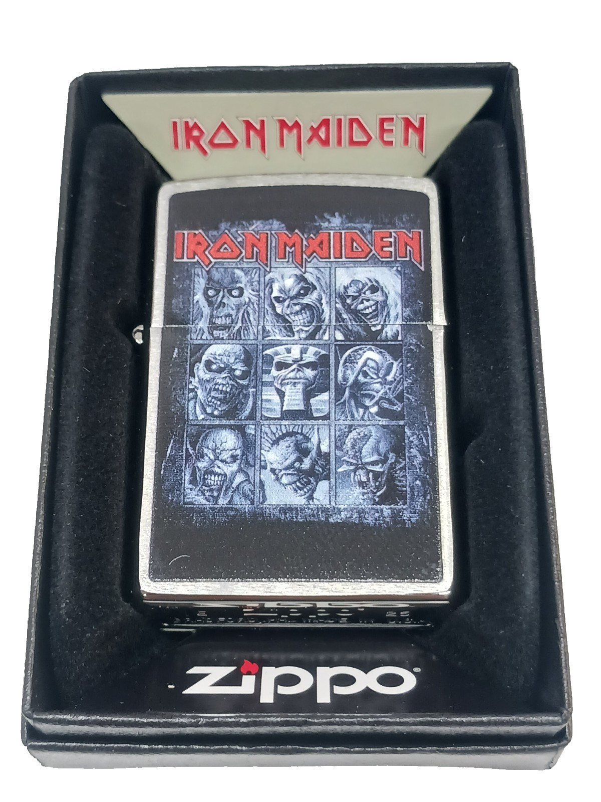 Zippo Iron Maiden Brushed Chrome Color Image 46991