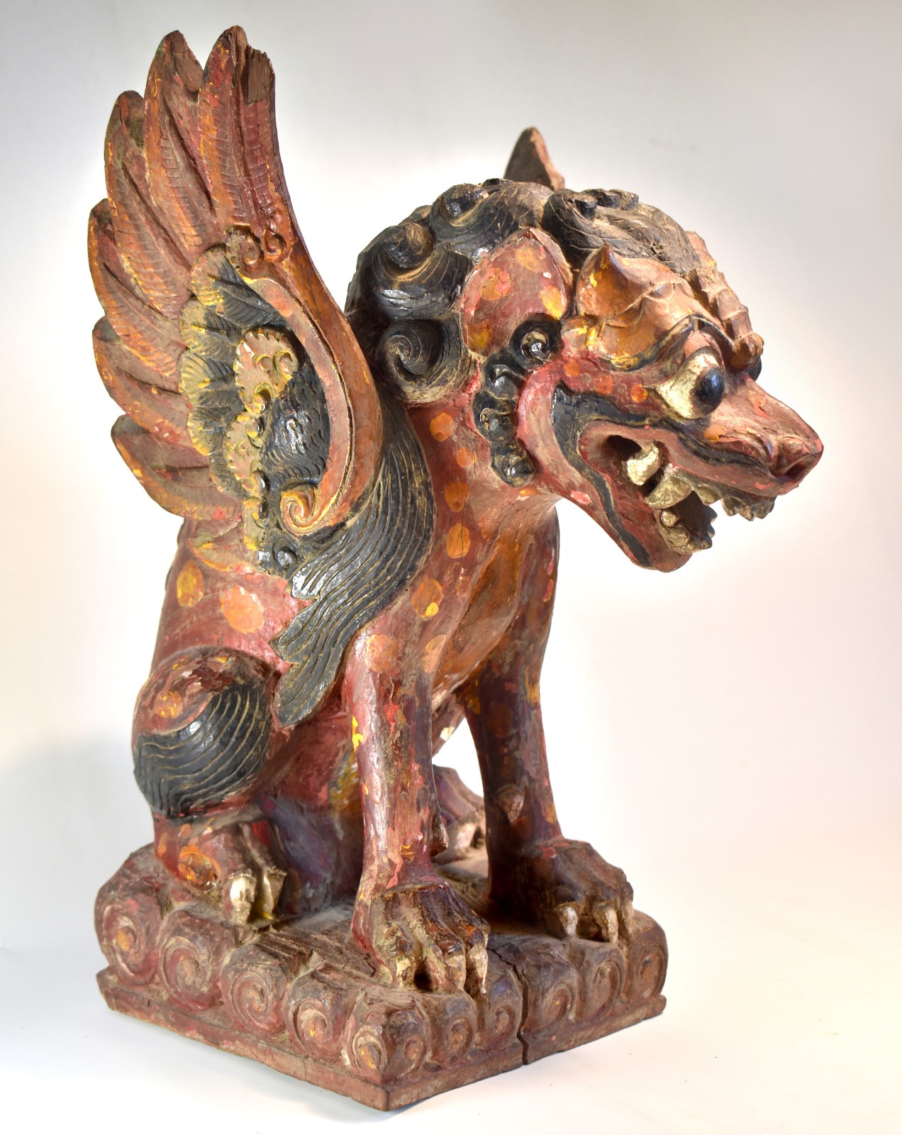 Antique Balinese Singa - Temple Winged Lion - 13 Antique Balinese Singa - Temple Winged Lion - 13