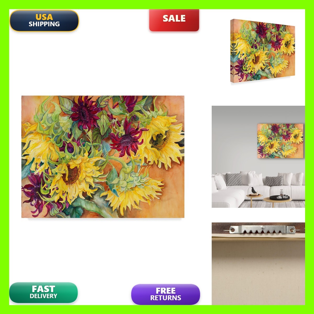 Trademark Fine Art Nodding Heads Sunflowers by Joanne Porter, 24x32-Inch