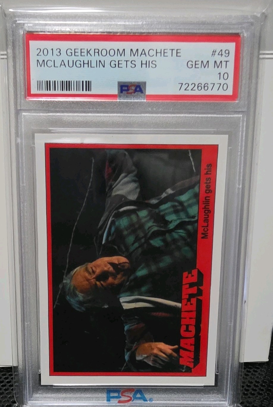 Robert DeNiro 300 sets made 2013 Geekroom Machete #49 McLaughlin PSA 10 GEM MINT Robert DeNiro 300 sets made 2013 Geekroom Machete #49 McLaughlin PSA 10 GEM MINT
