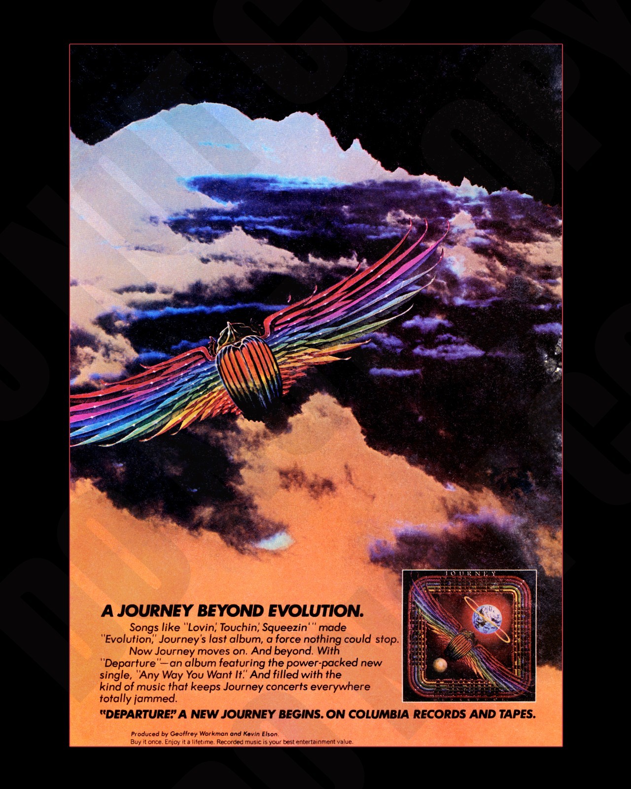 Journey Departure New Album Magazine Promo Ad 1980 Repro 8x10 Photo