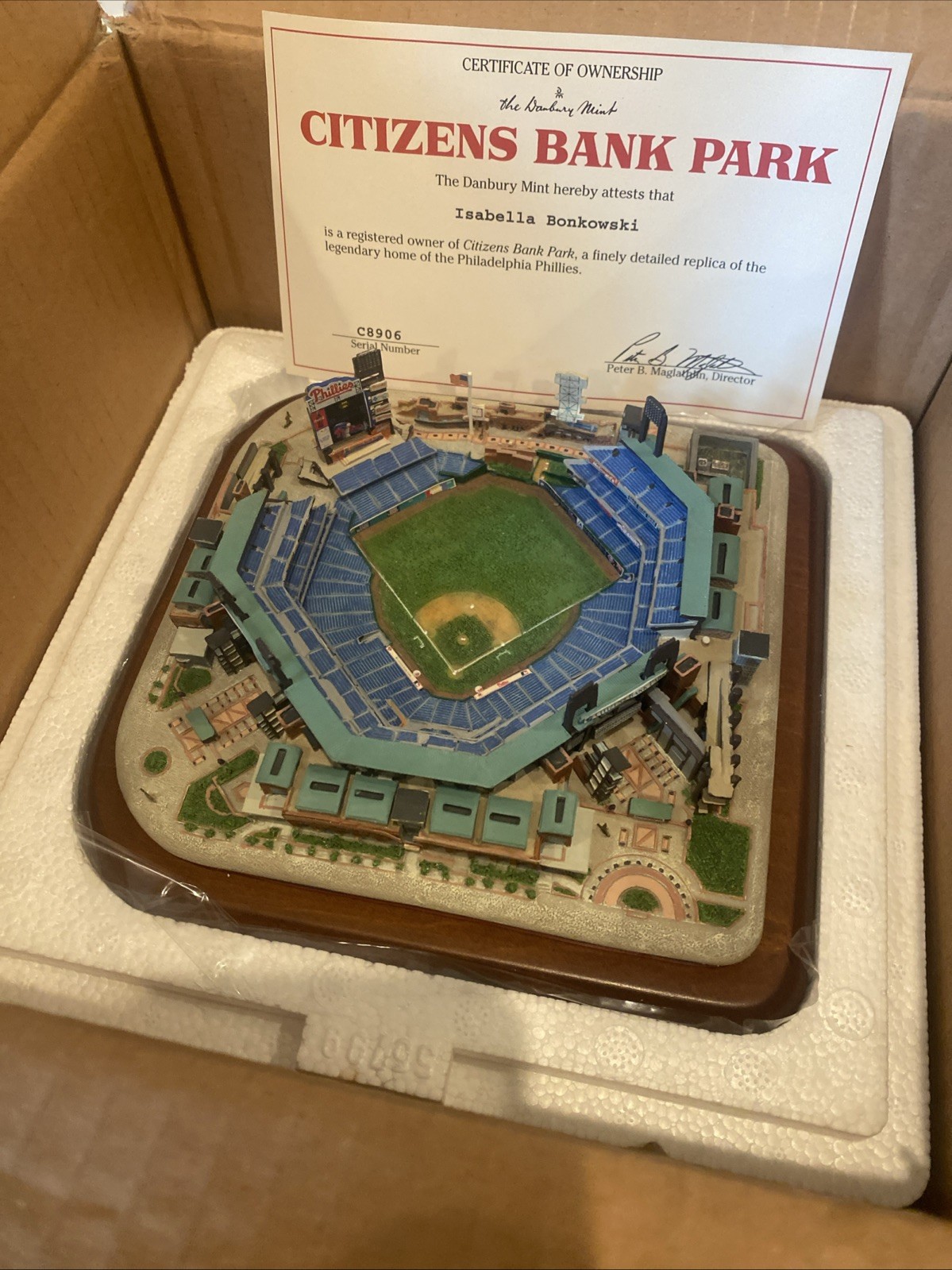 Rare Danbury Mint Citizens Bank Park, Philadelphia Phillies (Read)
