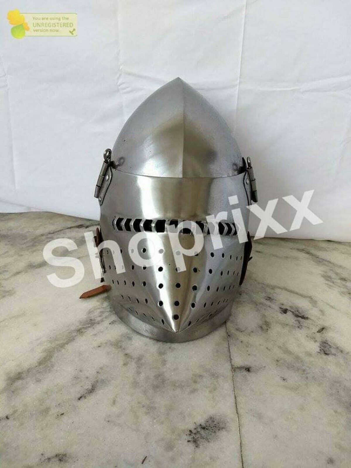 Custom SCA HNB 18 Gauge Steel Medieval Comba Houndskull pigface bascinet Helmet