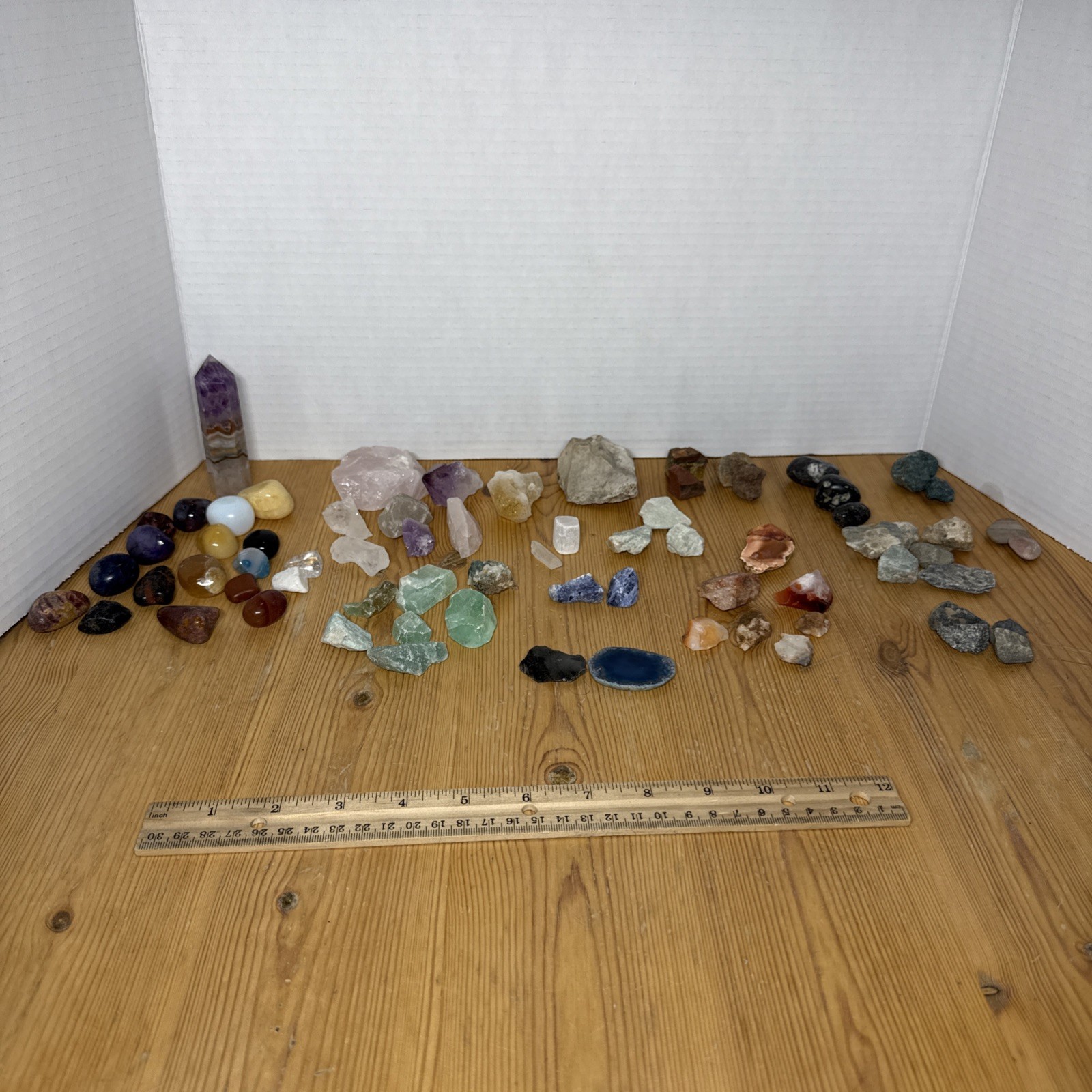 Mixed Crystal Lot 70+ Raw Polished Stones Rocks Gemstones And Pillars Spiritual